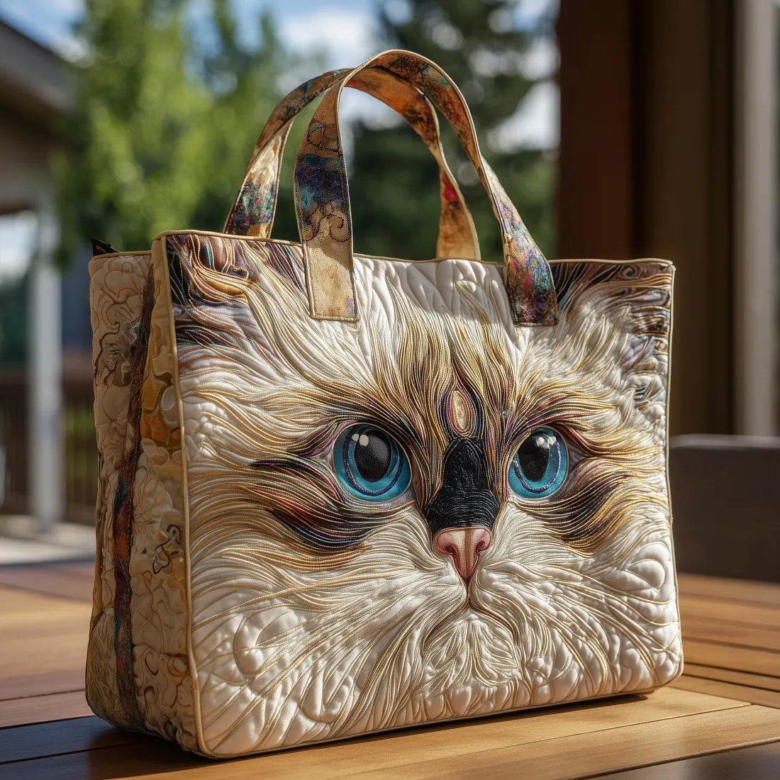 HANDMADE BAG - BLUE EYED CAT