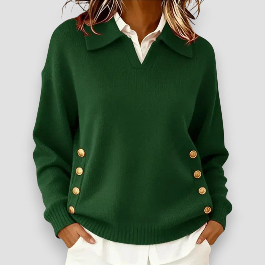 Madeline | Soft Sweater with Chic Collar