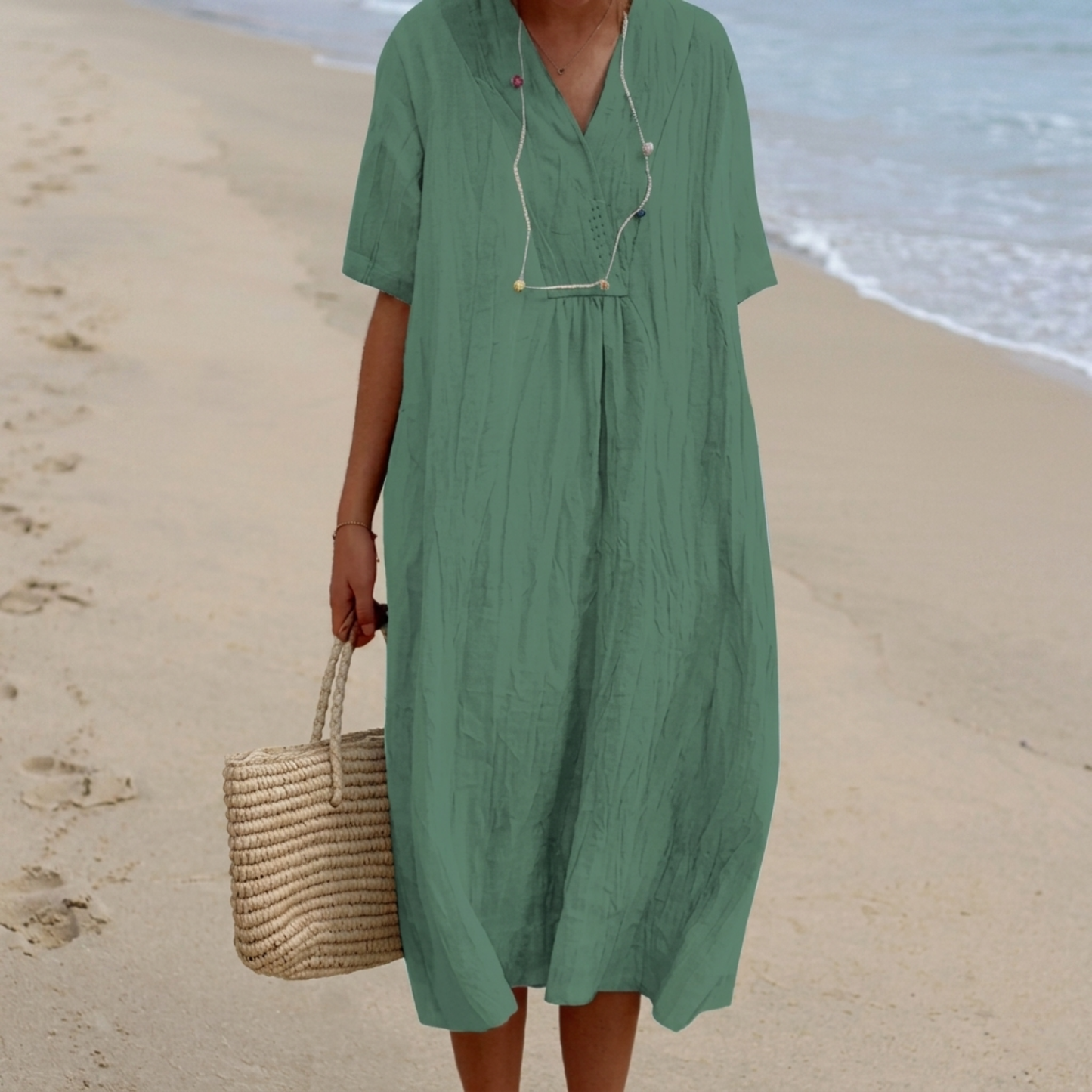 Silvana™ | Relaxed Textured Maxi Dress.