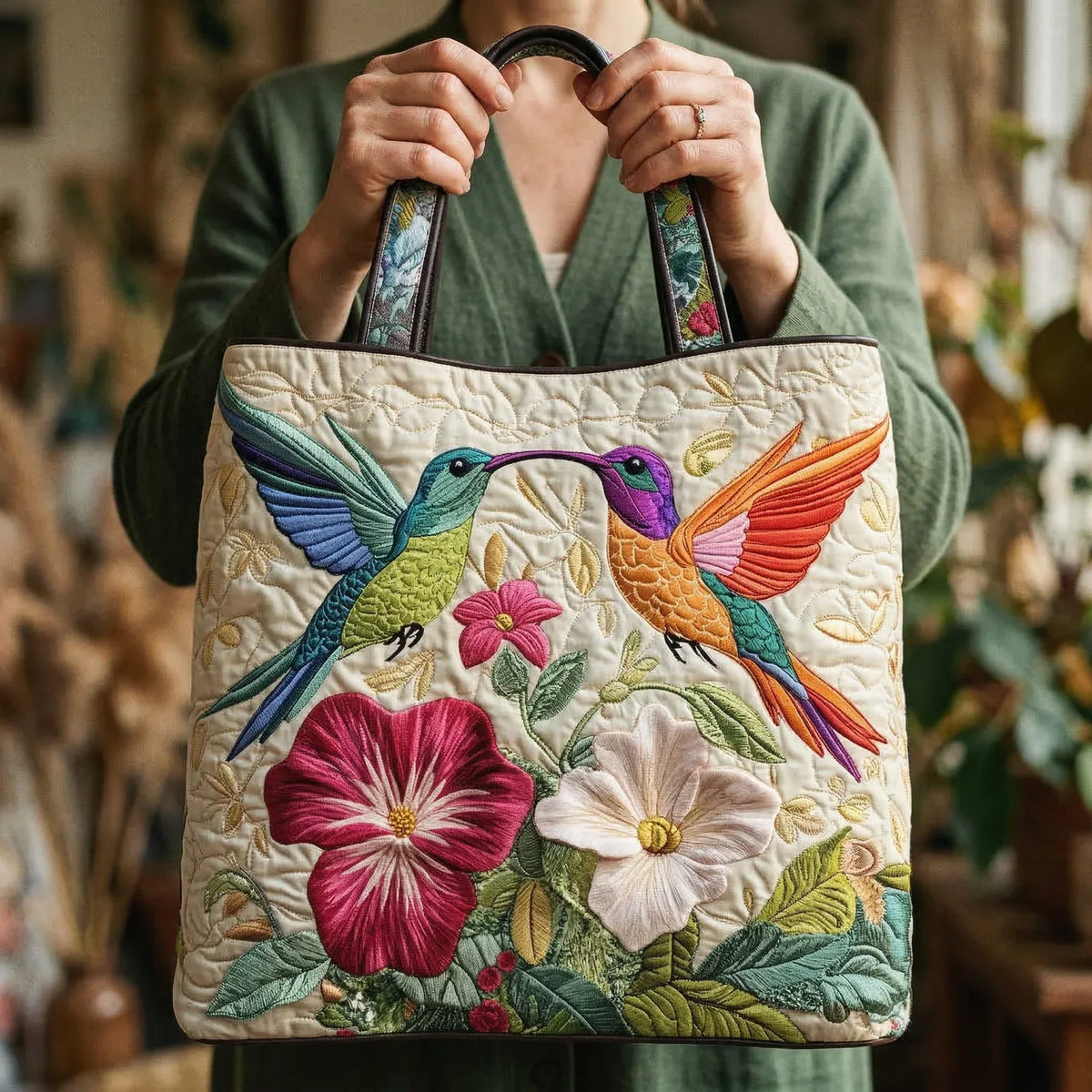 HANDMADE BAG - MOCKINGBIRD FLOWER