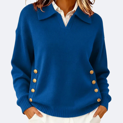 Madeline | Soft Sweater with Chic Collar