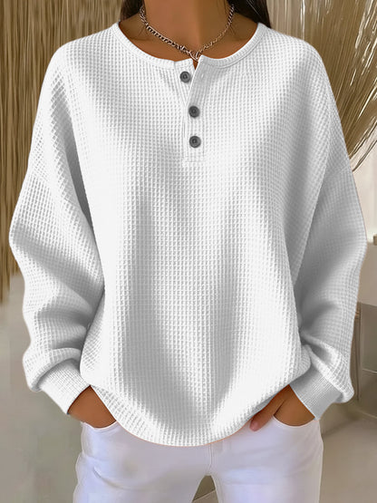 Elizabeth | Cozy Waffle Knit Henley