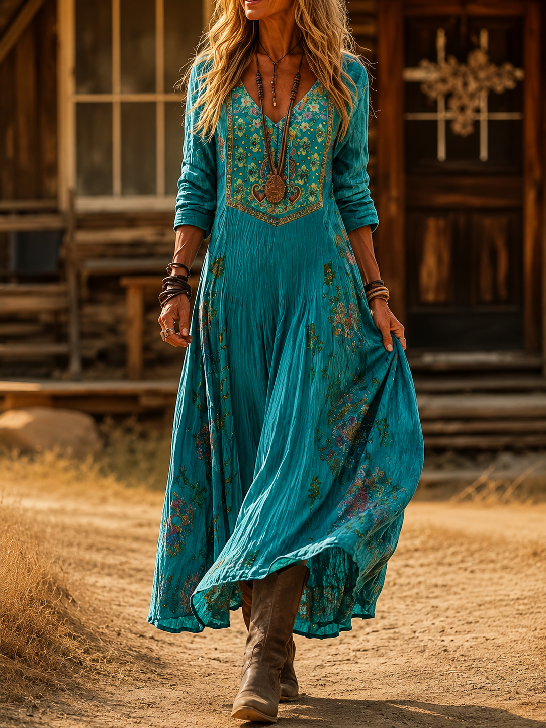 Bianca | Vintage Bohemian Autumn Dress