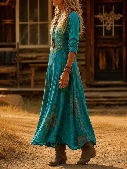 Bianca | Vintage Bohemian Autumn Dress