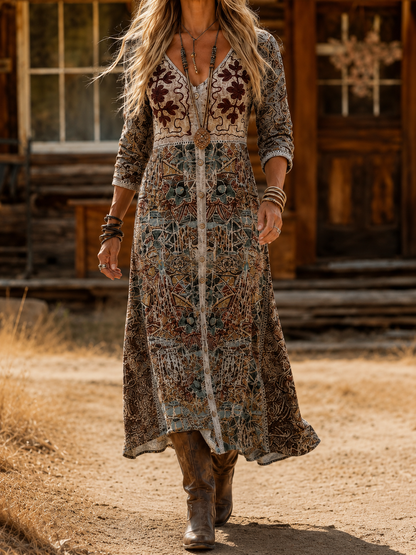 Bianca | Vintage Bohemian Autumn Dress