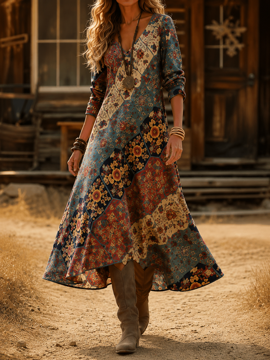 Amandine | Vintage Bohemian Autumn Dress