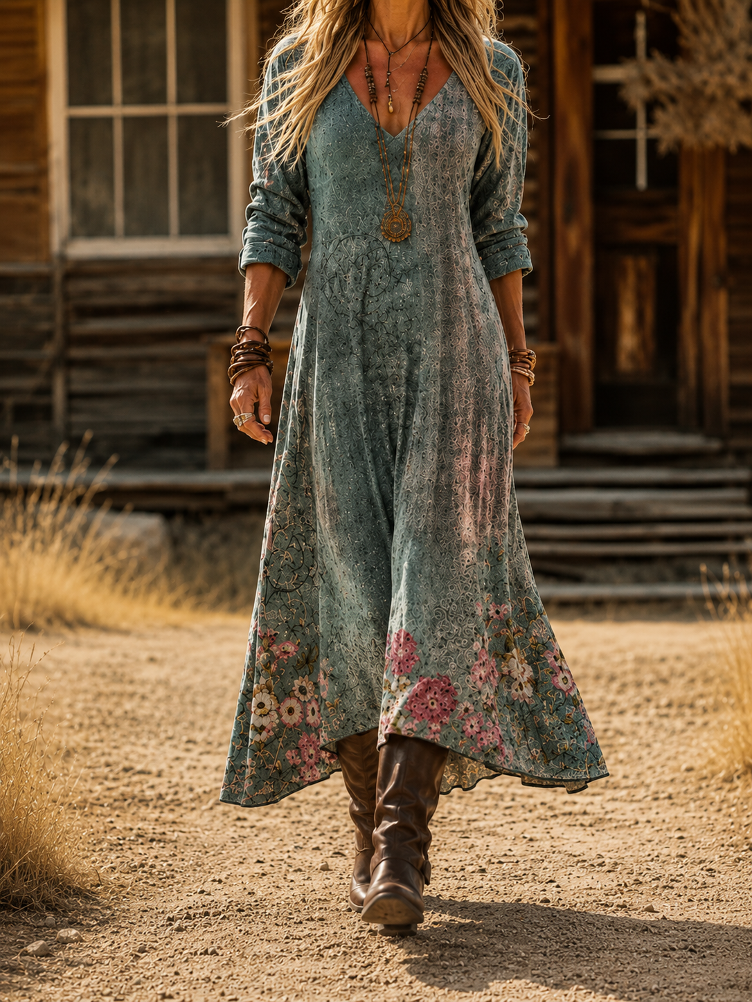 Blyssa | Vintage Bohemian Autumn Dress