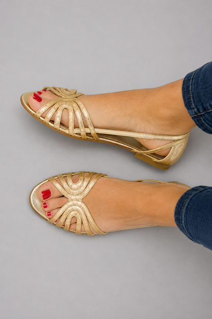 Éléonore™ | Golden Summer Glow Sandals
