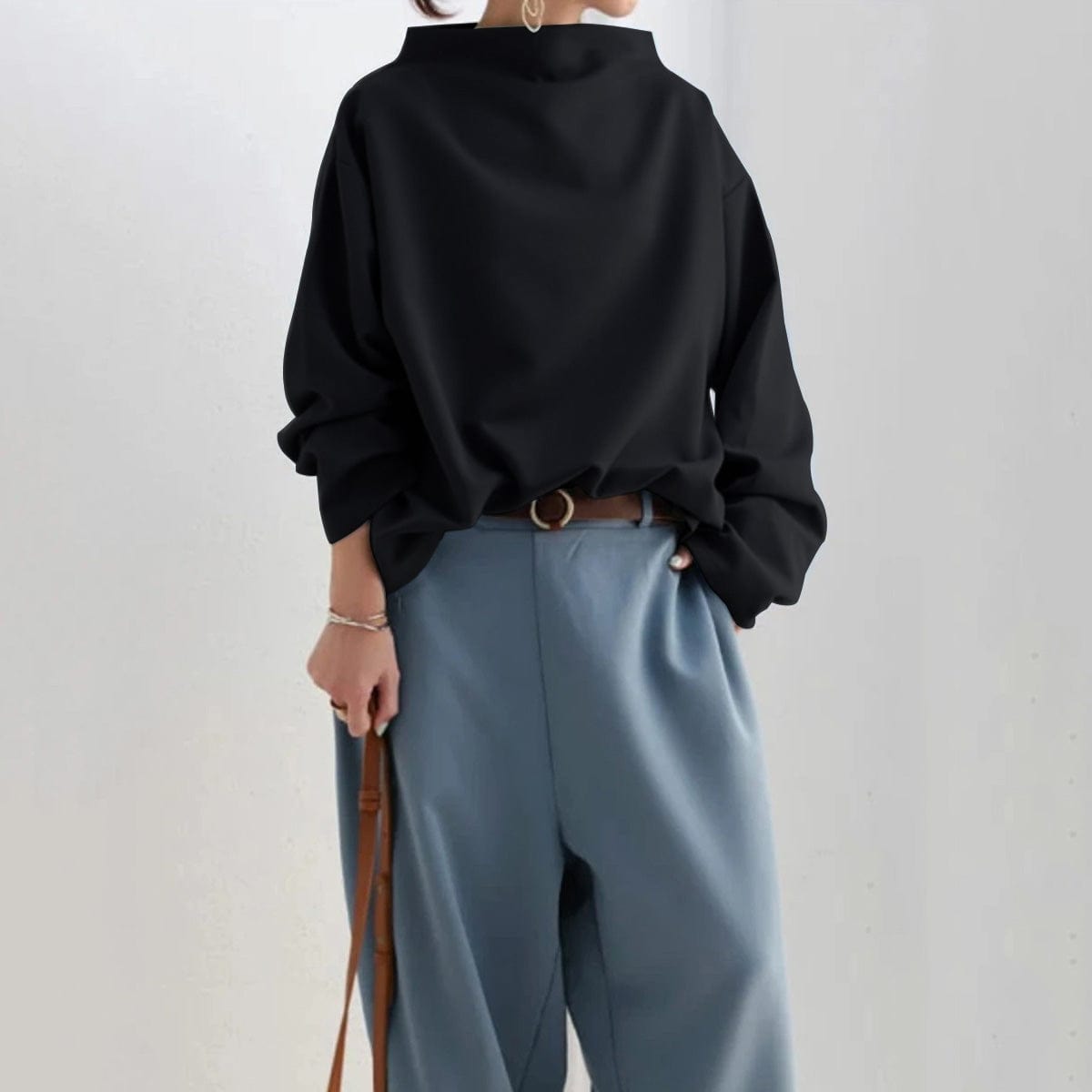 Nancy | Cashmere High-Neck Casual Top
