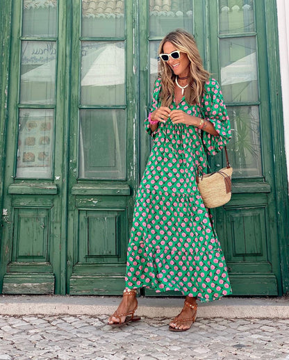 Viola | Timeless Floral Seaside Maxi Dress