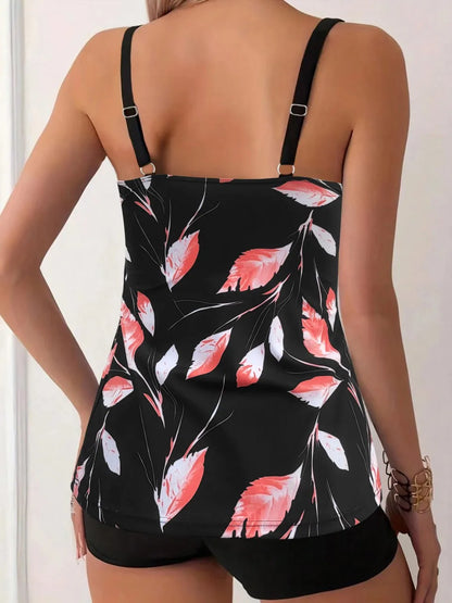 Madeline | Midnight Blossom Tankini Set