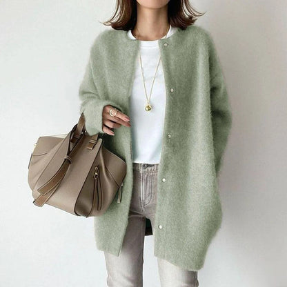 Women's Cardigan Knit Longline Oversized Button Up | Casual