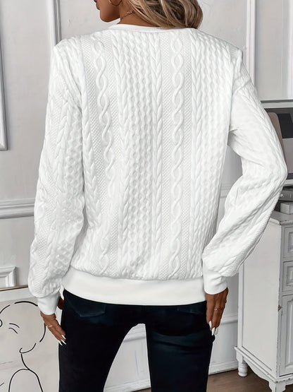 Women's Half-Zip Jumper with Ring Pull | Ribbed Hem