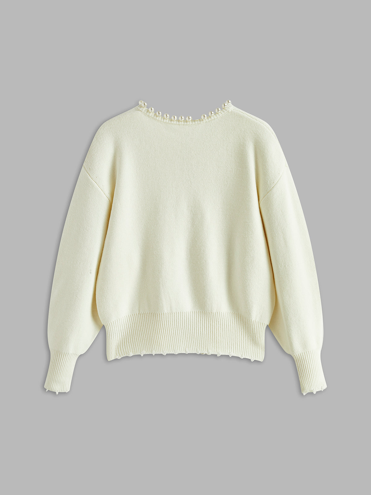 Women's Knit Cardigan with Round Neck | Open Front