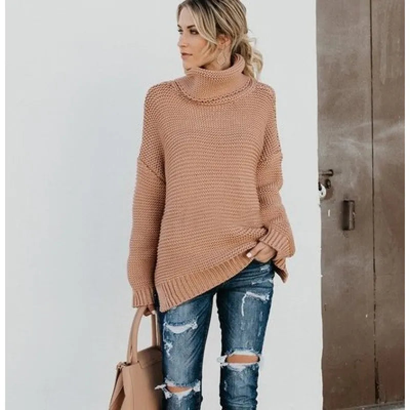 Women’s Knit Sweater Turtleneck | Long