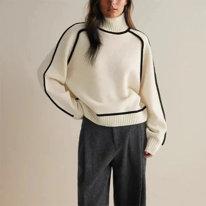 Women’s Knit Sweater Turtleneck Long | Oversized