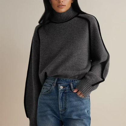 Women’s Knit Sweater Turtleneck Long | Oversized