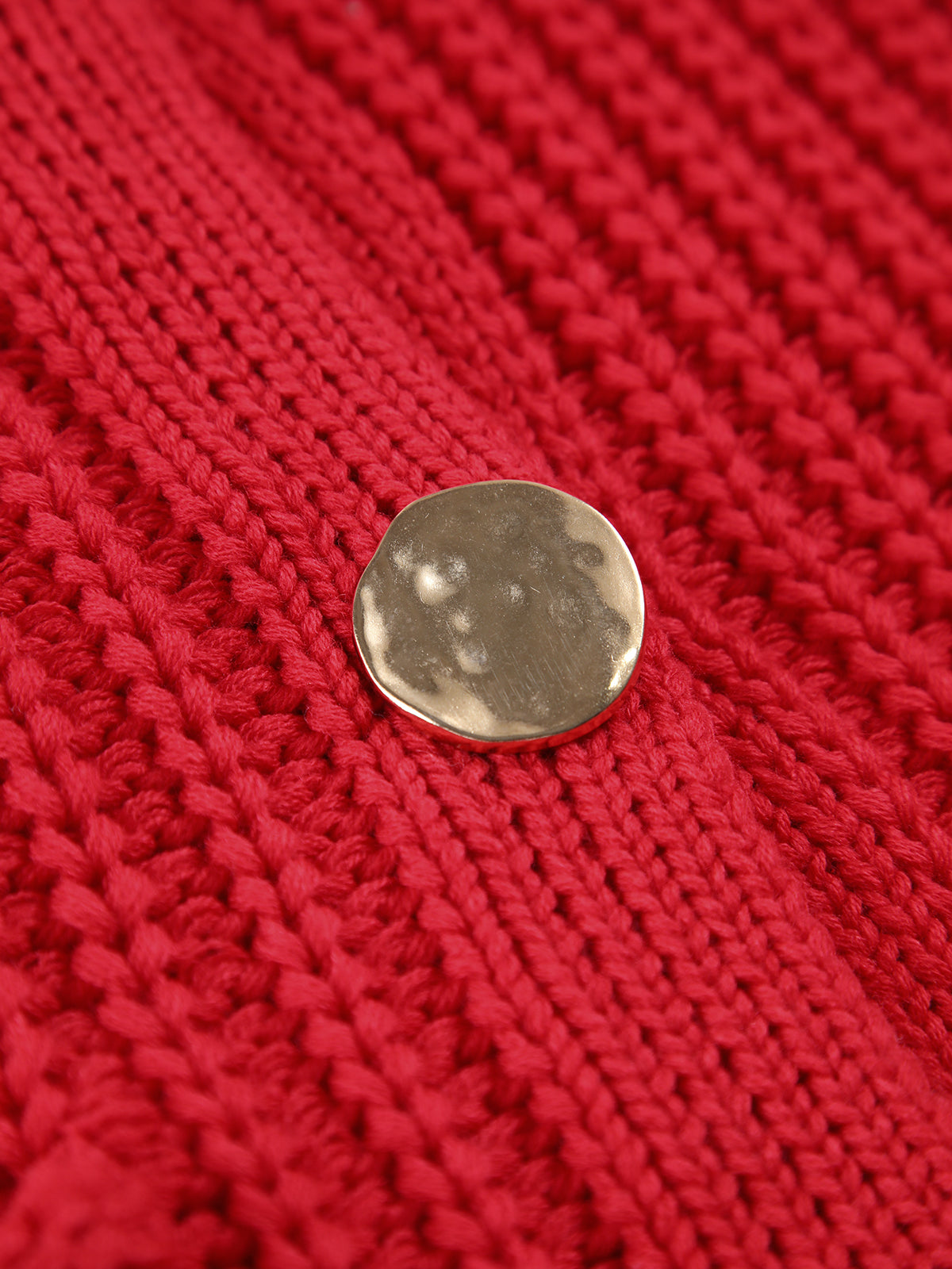 Women's Knitted Vest with Patch Pockets & Button Front | Cropped