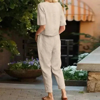 Ava | Cotton Two-Piece Vacation Set