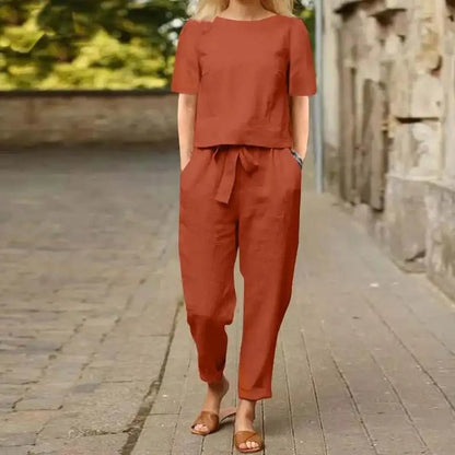 Ava | Cotton Two-Piece Vacation Set