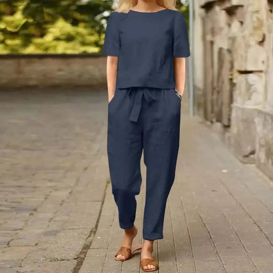 Ava | Cotton Two-Piece Vacation Set
