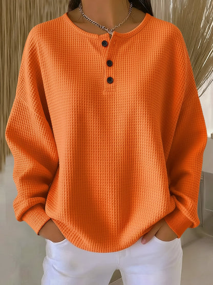 Elizabeth | Cozy Waffle Knit Henley