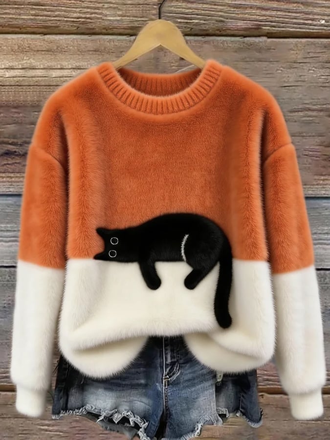 Bridget | Women's Sweatshirt with Cat Design
