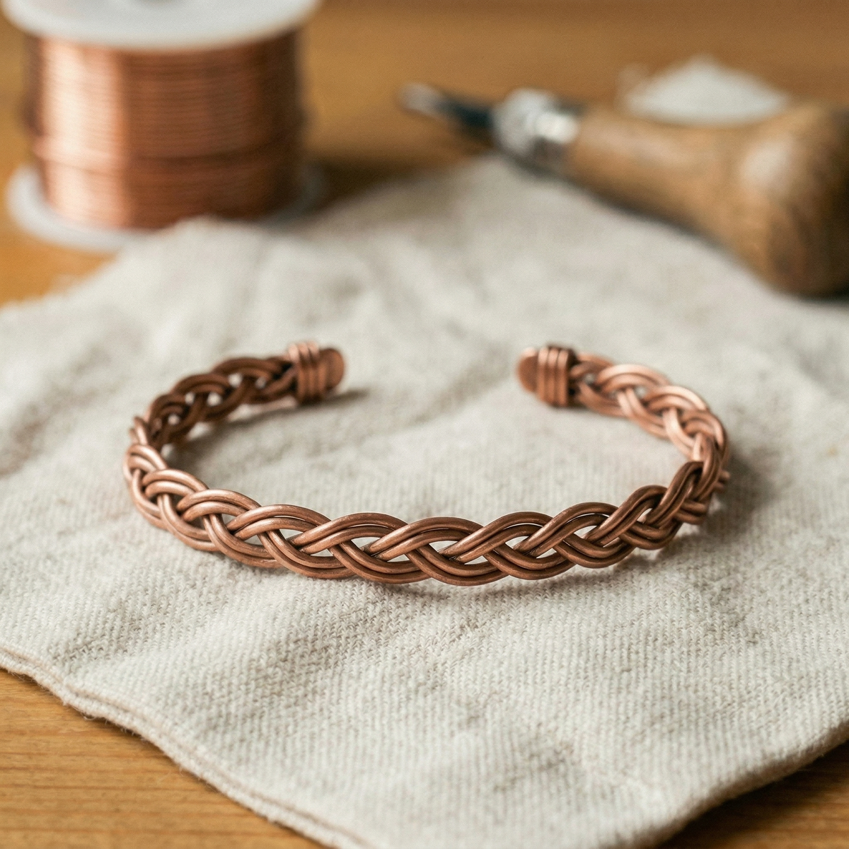 Ethal's Reed Copper Anklet