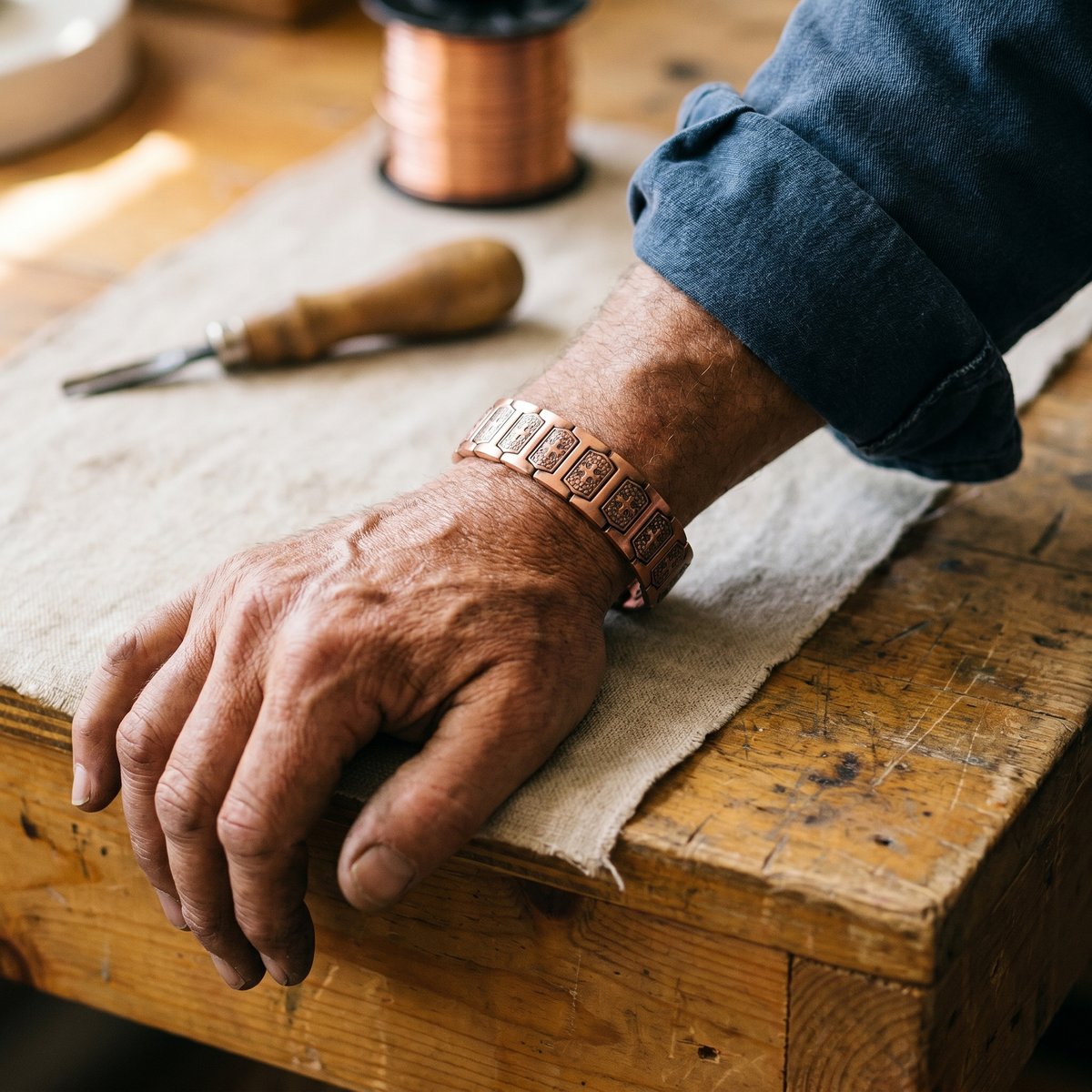 Ethal's Gale Men's Copper Bracelet