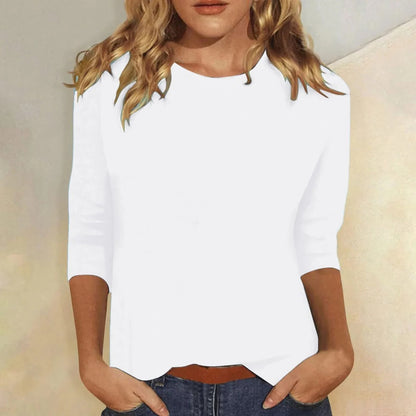 Stella | Women's Crew Neck 3/4 Sleeve Casual Everyday Top