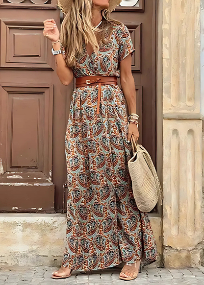 Sienna | Airy Boho Maxi Dress — Comes With Belt