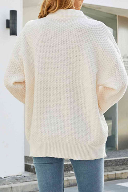 Women's Cable Knitted Jumper Crew Neck | Oversized