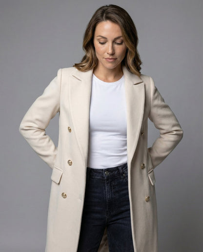Emeline | Double-Breasted Longline Overcoat