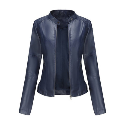 Helen | Refined Stand-Collar Moto Jacket