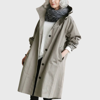Ruth | Hooded Relaxed-Fit Long Trench Coat