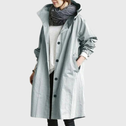 Ruth | Hooded Relaxed-Fit Long Trench Coat